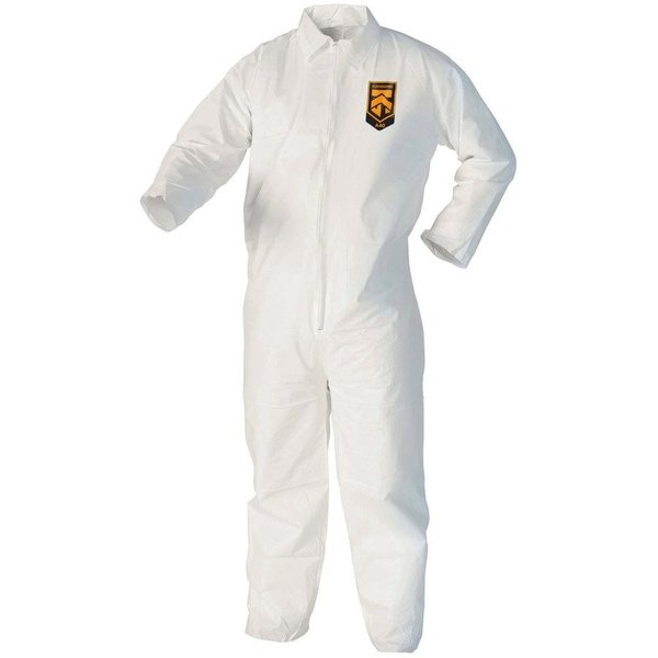 Kleenguard A40 Coveralls - Zipper Front, XL, 25 PK, White KCC44304